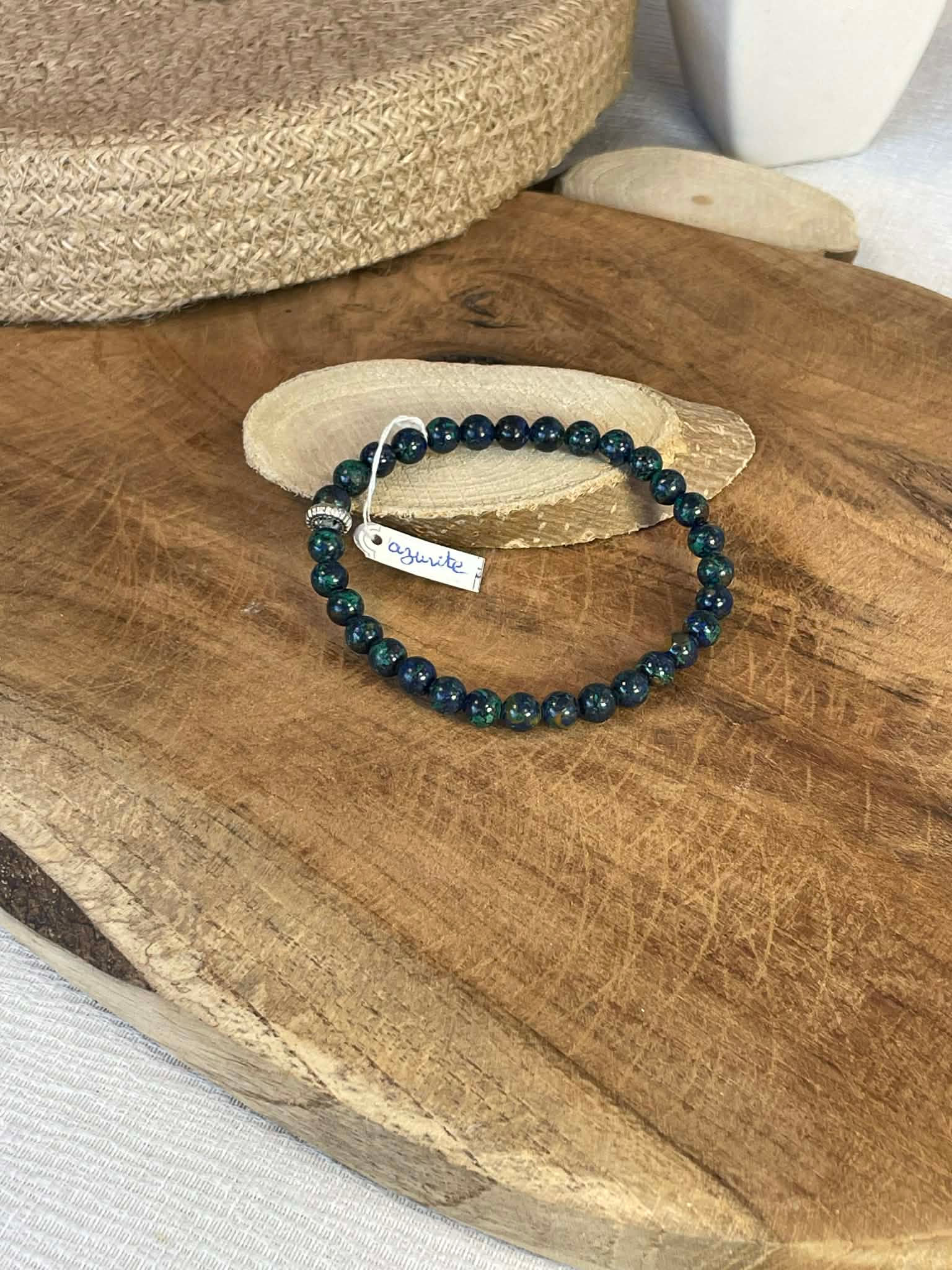 Bracelet Perle azurite 0.6cm