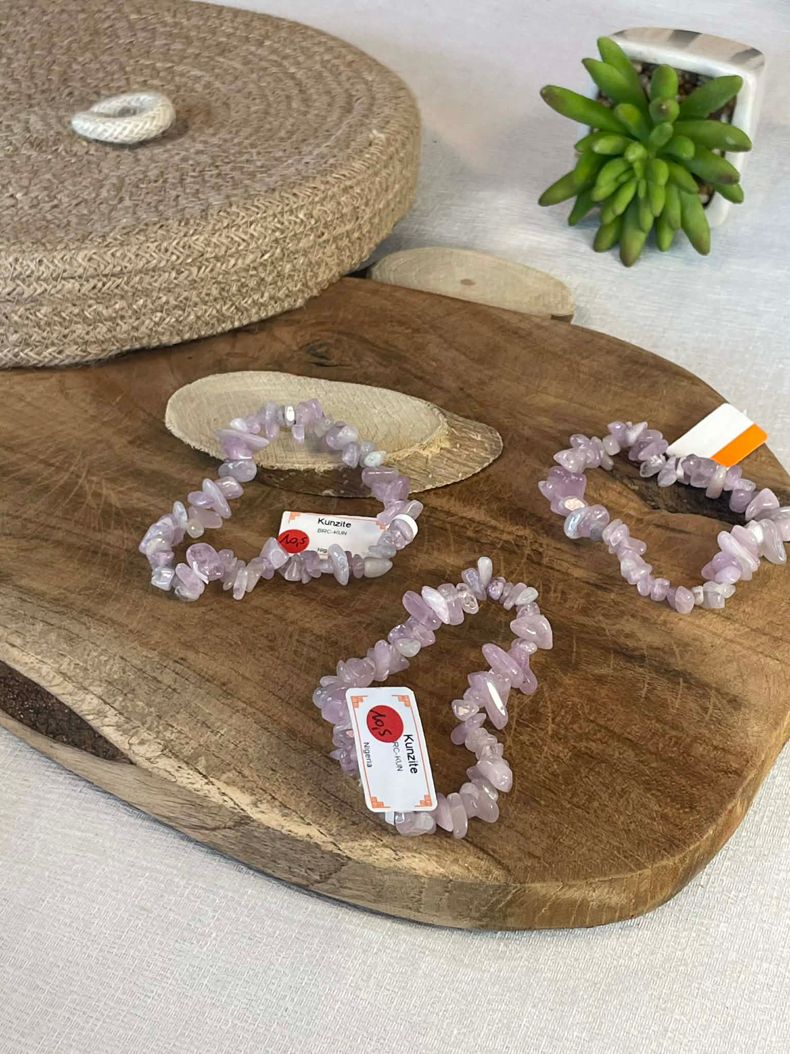 Bracelet chips Kunzite