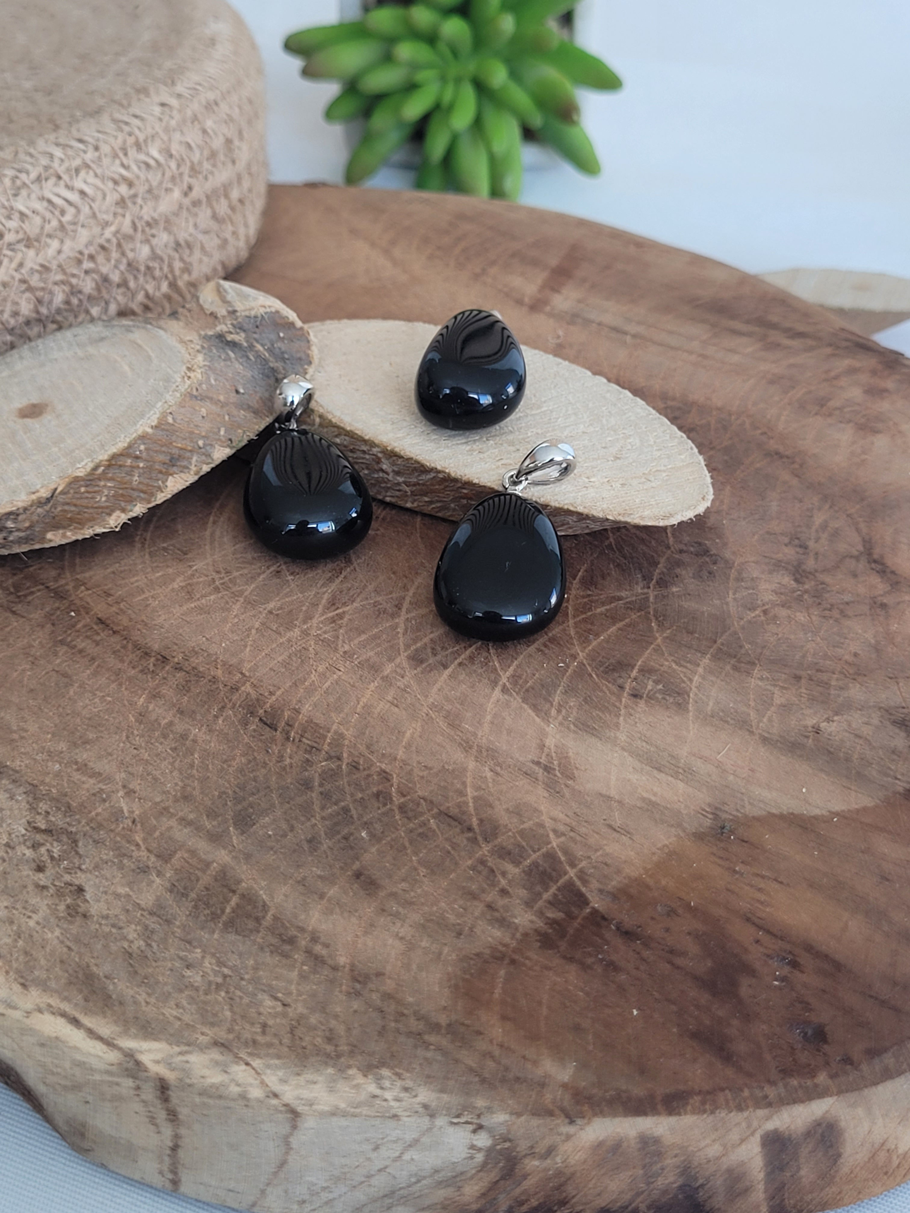 Pendentif Obsidienne