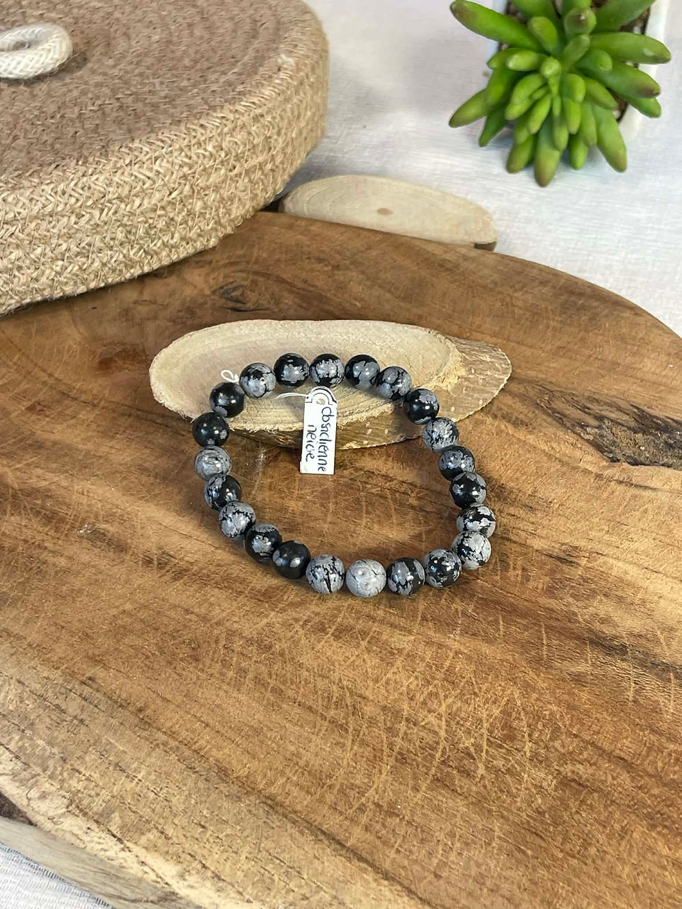 Miniature : Bracelet Perle Obsidienne