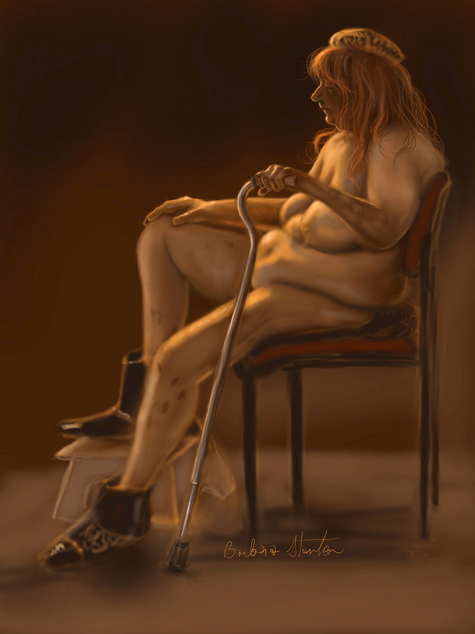 "Barbara With Cane"