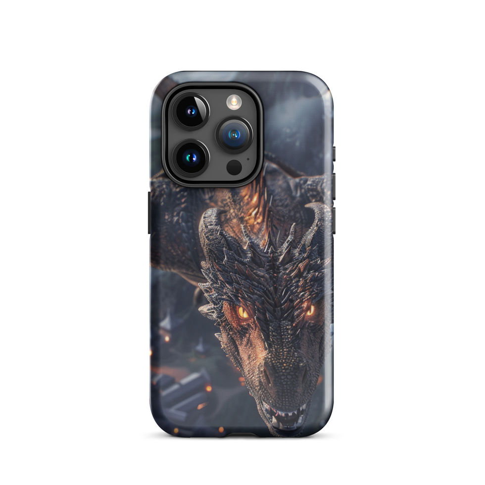 Shadowflame Fury dark fire dragon tough case for iPhone 15 Pro Max – gallery image 19