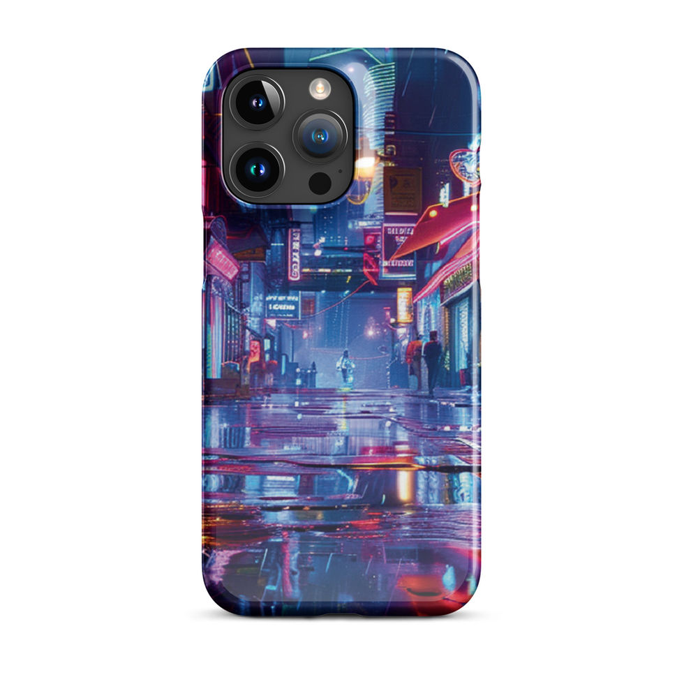 Neon Alleyway snap iPhone case with cinematic glowing backstreet artwork — gallery view 20