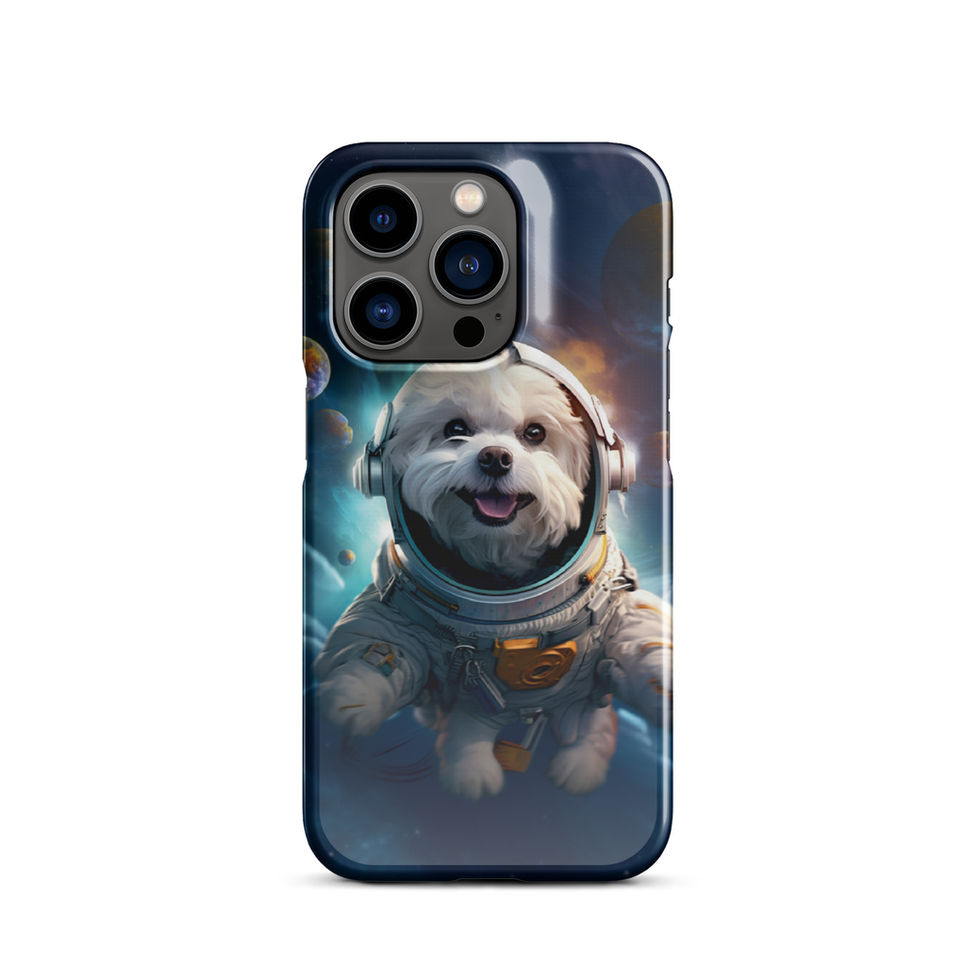 Galactic Voyager cosmic dog iPhone snap case — cosmic dog close-up 15