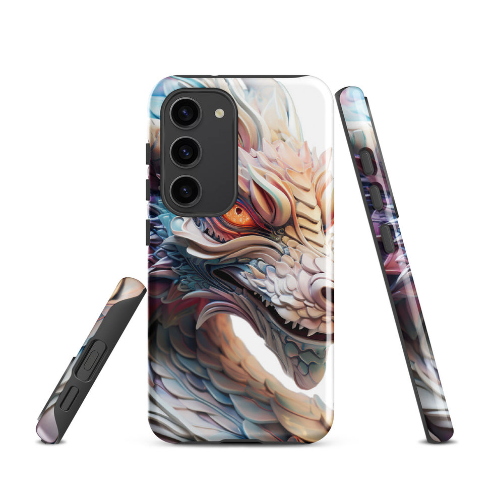 Celestial Mirage Dragon Tough Case mockup for Samsung Galaxy S23 Plus