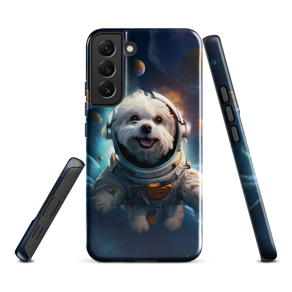 Galactic Voyager cosmic dog Samsung tough case — supported model mockup 10