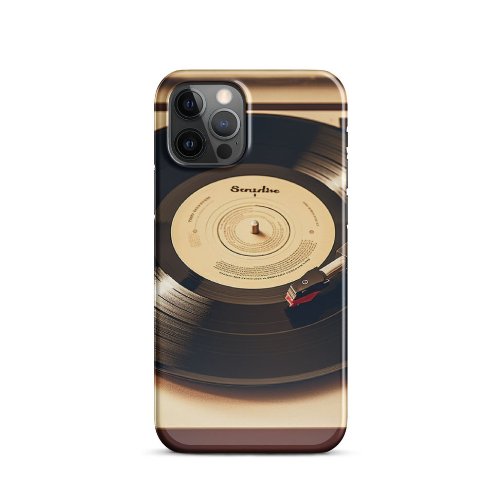 Golden Grooves slim iPhone Snap Case camera-side view showing the precise iPhone cutout, image 7.