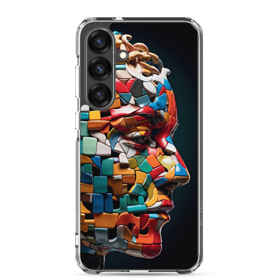 “Mosaic Mind” clear case for Samsung, right side detail, image 18