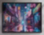 "Cyber Street Dreams" Framed Canvas 🖼️🌠