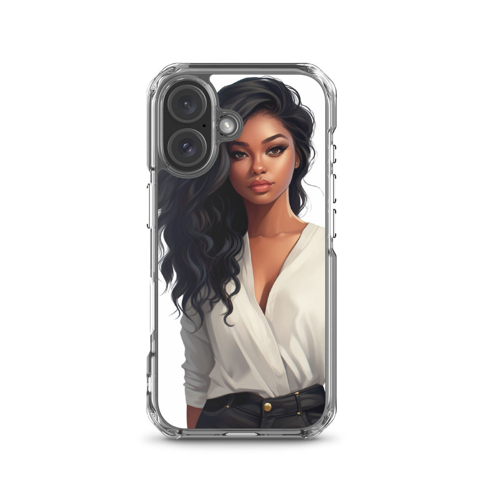 Poised figure gives the phone case a calm sense of independence