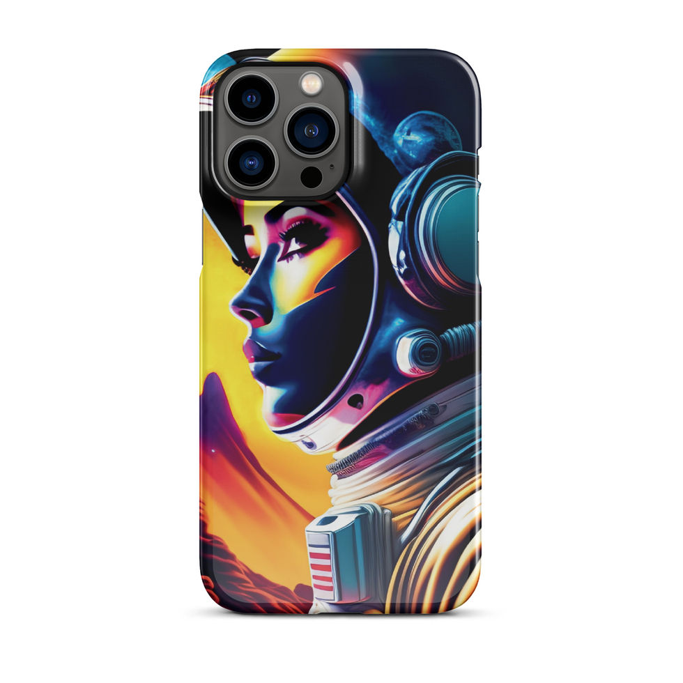 Cosmic Vision futuristic portrait on a slim iPhone snap case — gallery view 12
