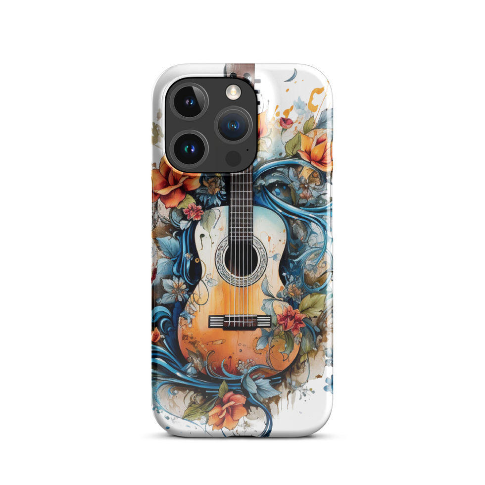 Nature’s Song slim iPhone Snap Case home music corner, showing the floral music artwork, image 22.