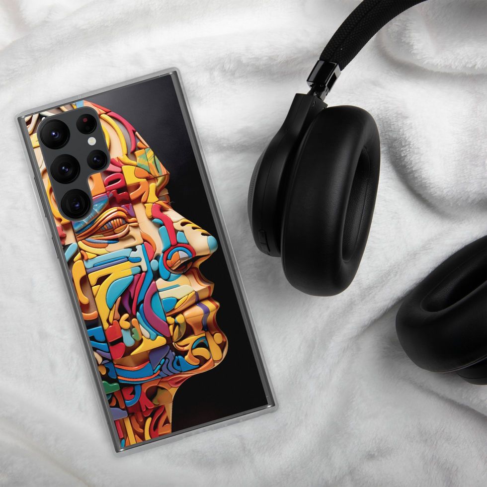 “Mechanical Mind” clear case for Samsung, transparent side detail, image 21