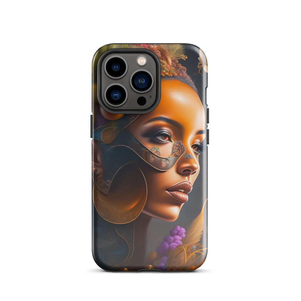 Fruit Brain iPhone Tough Case featuring a sculptural mind overflowing with colourful fruit, flowers and vibrant botanical