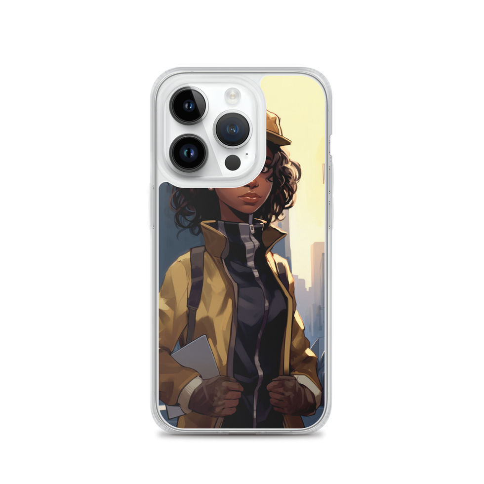 Artistic cover for iPhone featuring independence beneath a radiant skyline