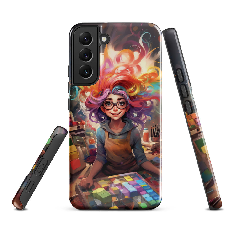 Creative Sparks luminous portrait on rugged Samsung tough case — gallery view 02
