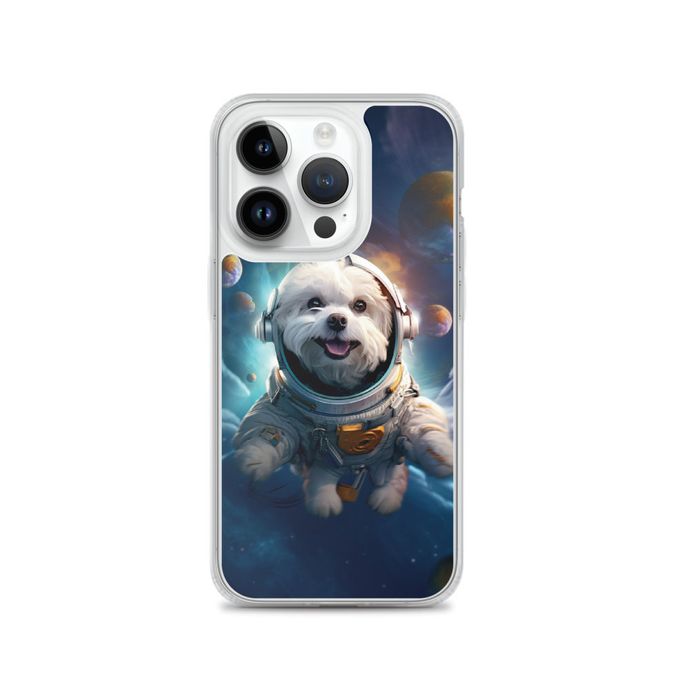 Galactic Voyager cosmic dog iPhone clear case — full product preview 28