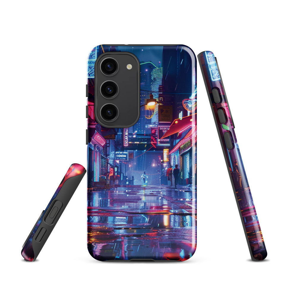 Neon Alleyway tough Samsung case with cinematic glowing city passage artwork — gallery view 04