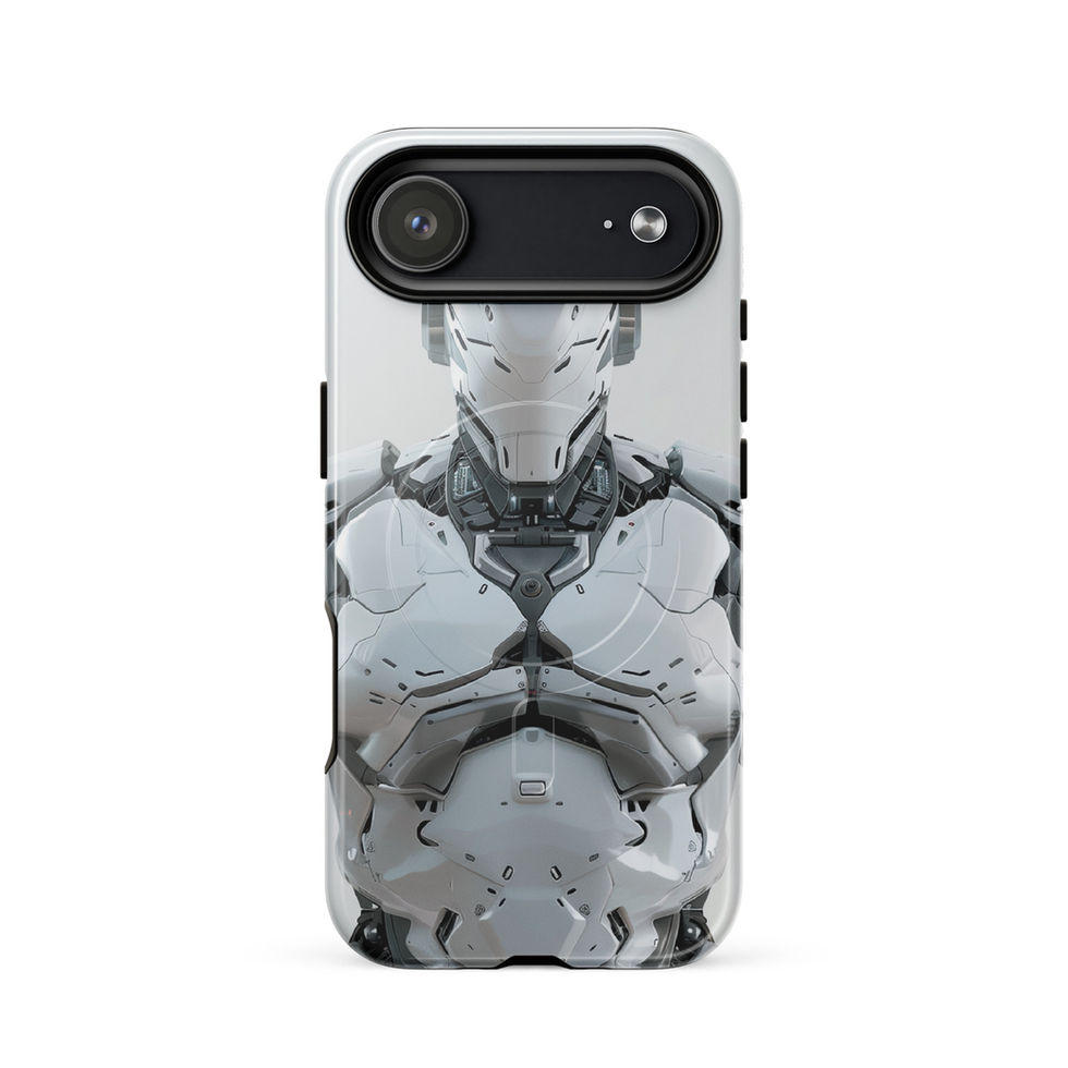 Aegis Prime white android defender case – top-bar camera view