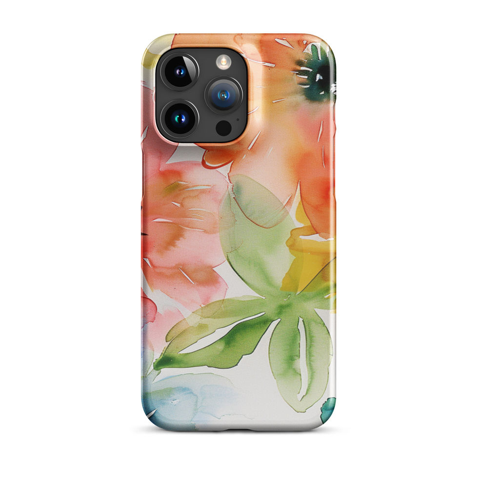 Bloom Riot floral snap case for iPhone 16, front view