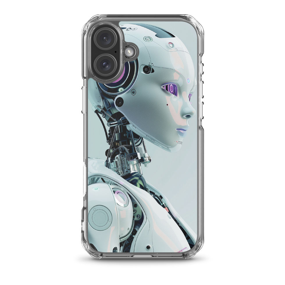 Close-up of violet light on a Cyber Luminara phone case