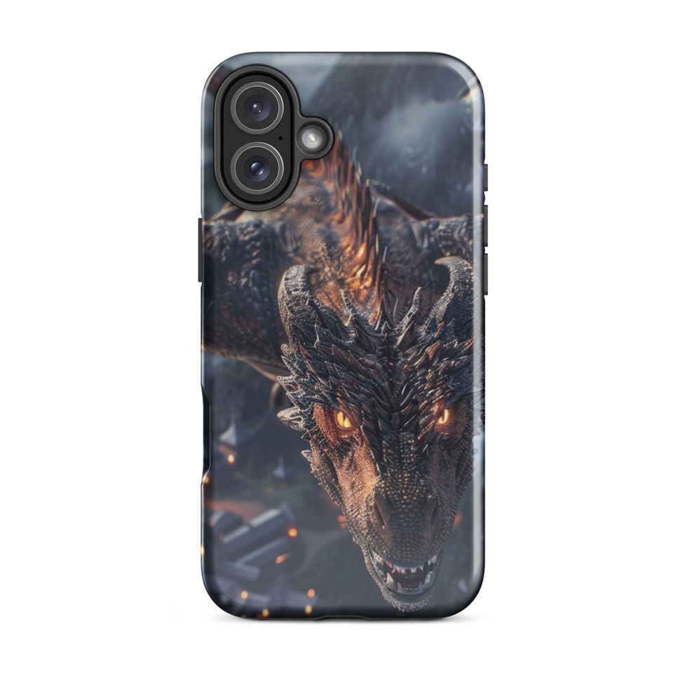 Shadowflame Fury dark fire dragon tough case for iPhone 16 Pro – gallery image 22