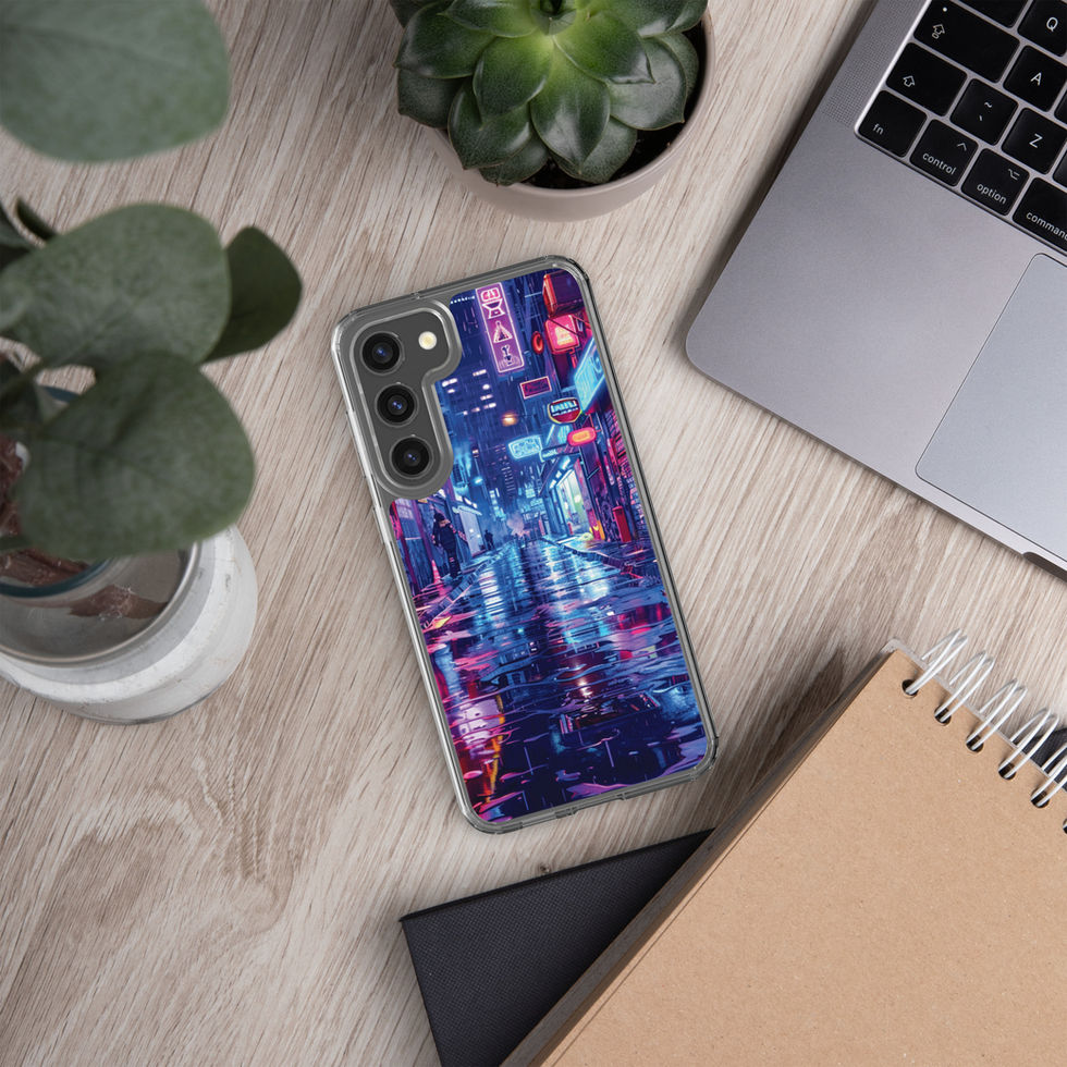 Neon Underground clear Samsung case with vivid hidden-city lights — gallery view 36