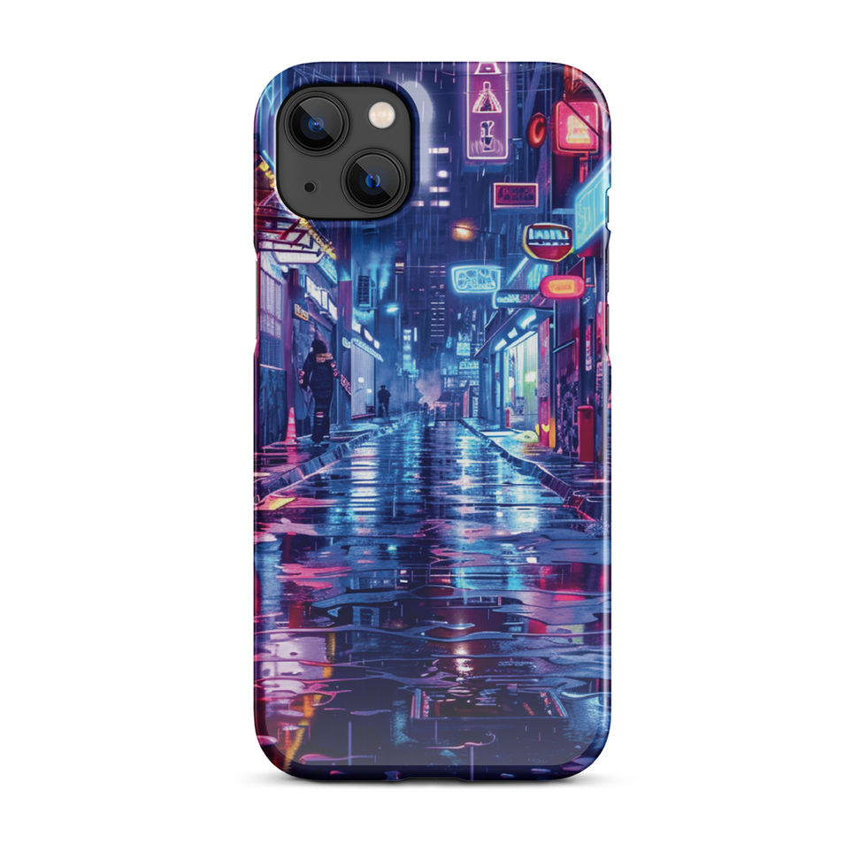 Neon Underground slim iPhone snap case with gritty colourful city passage — gallery view 14