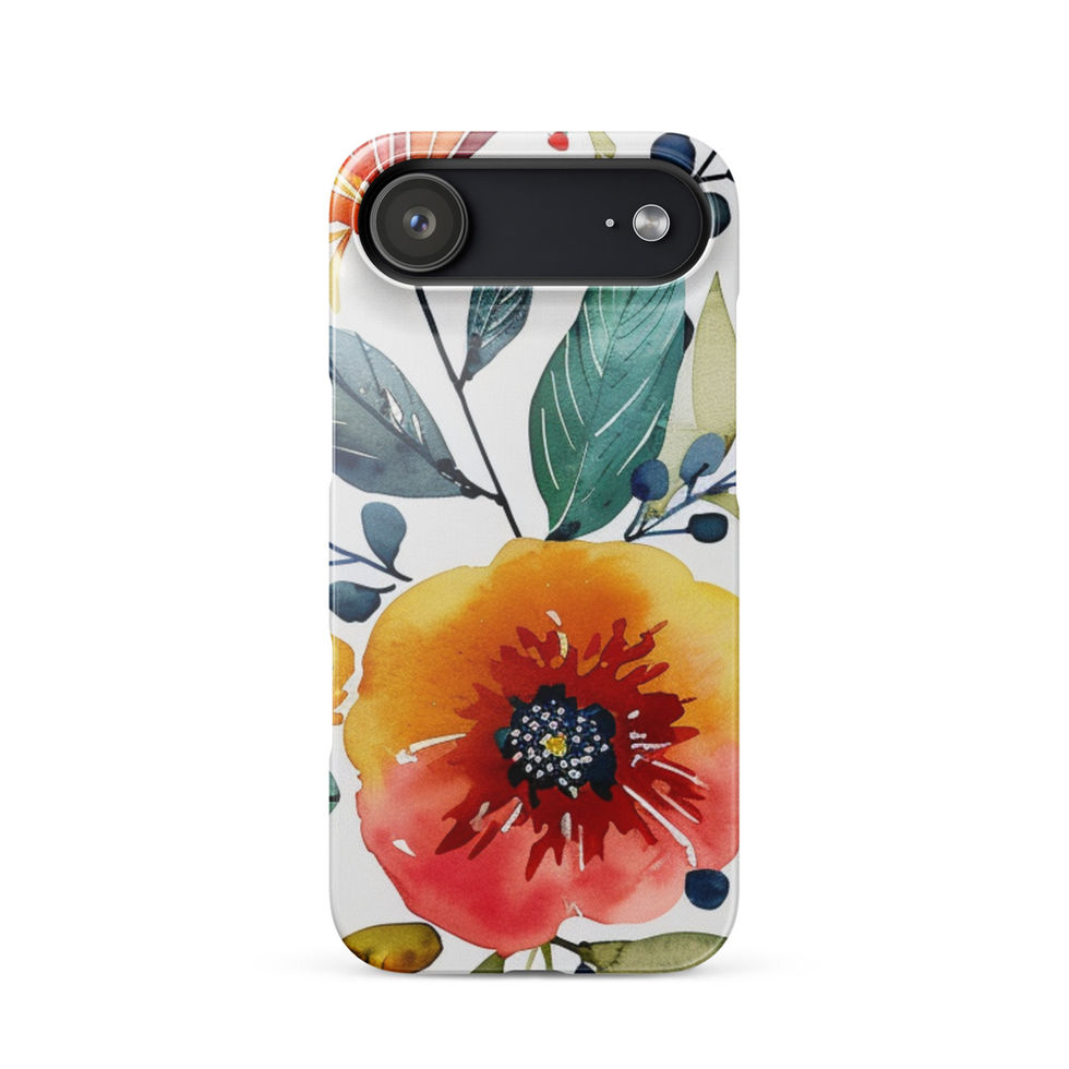 Amber Bloom Serenade snap case for iPhone 17 Air, warm golden botanical design, image 25