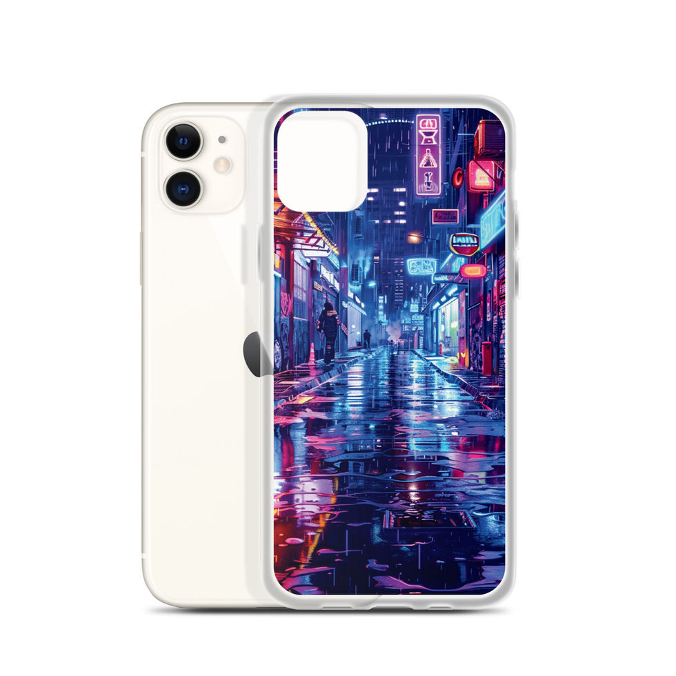 Neon Underground clear iPhone case with colourful hidden-city artwork — gallery view 07