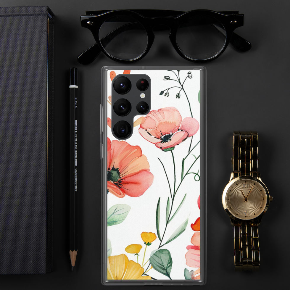 Petal Blush clear Samsung case, wildflower view 20