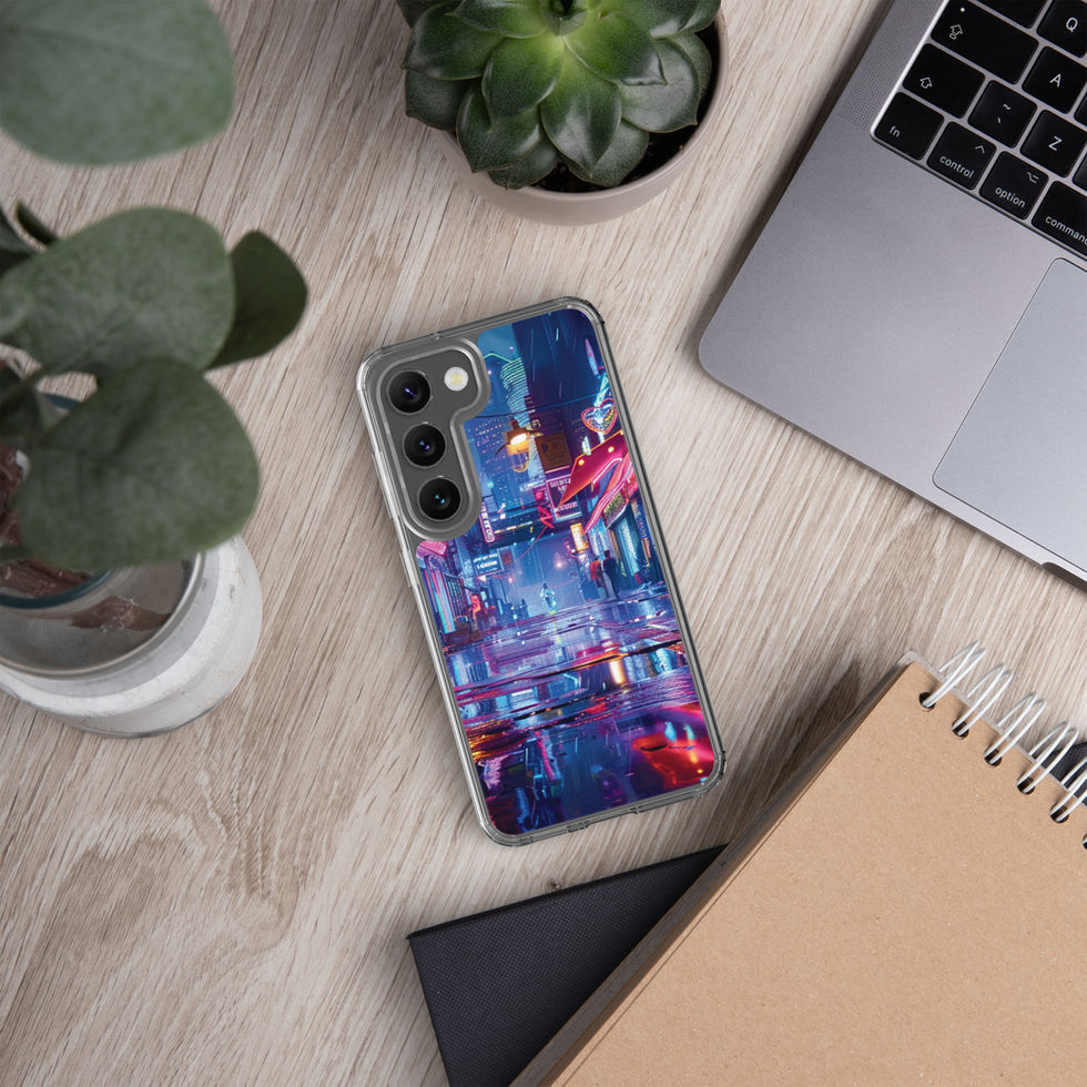 Neon Alleyway clear Samsung case with vivid cinematic backstreet artwork — gallery view 42