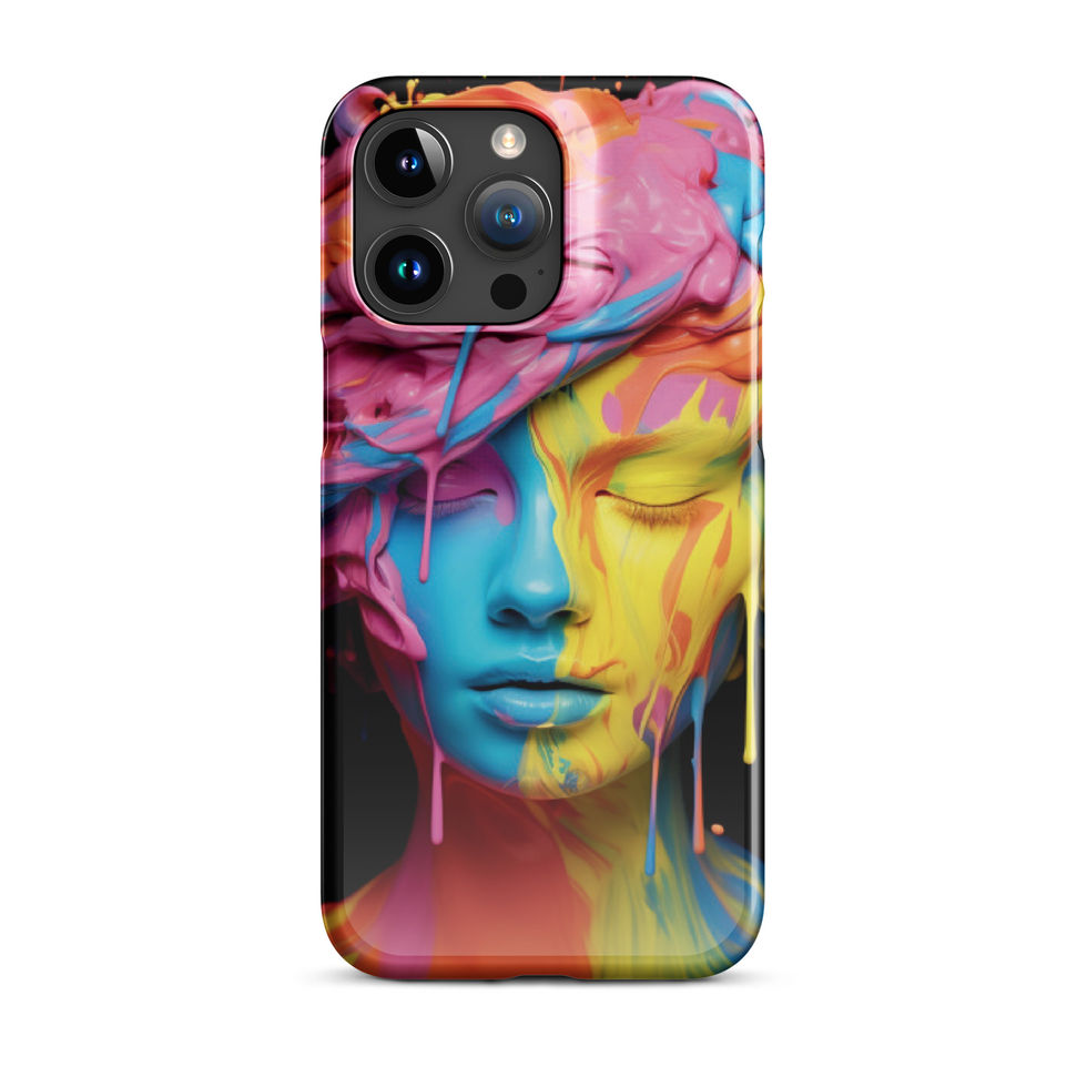 Vivid Serenity slim snap iPhone case with tranquil colourful portrait art, lightweight profile, image 20