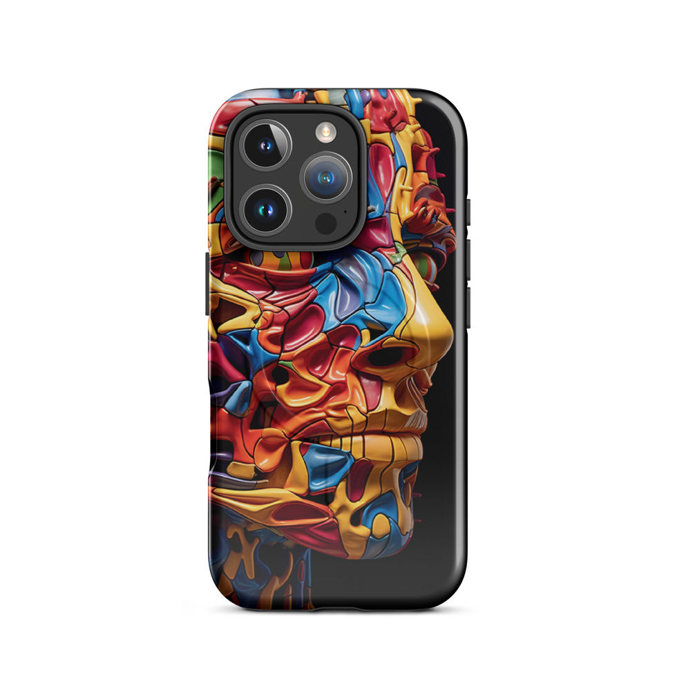 Cognitive Spectrum MagSafe tough iPhone case with colourful thought artwork, raised screen edge detail, image 12
