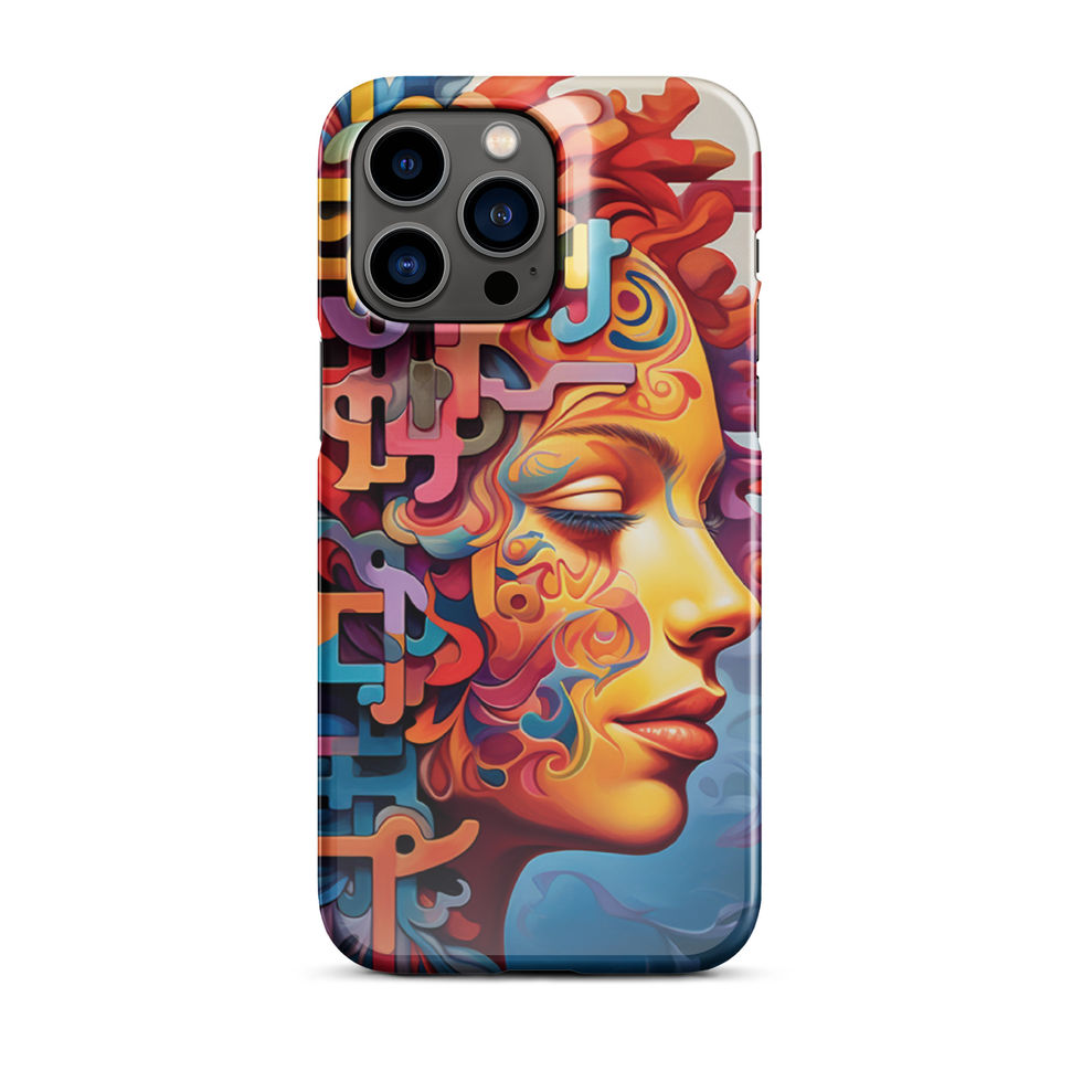 Dreamstate Mosaic slim snap case for iPhone with dreamy abstract mosaic artwork — central composition detail