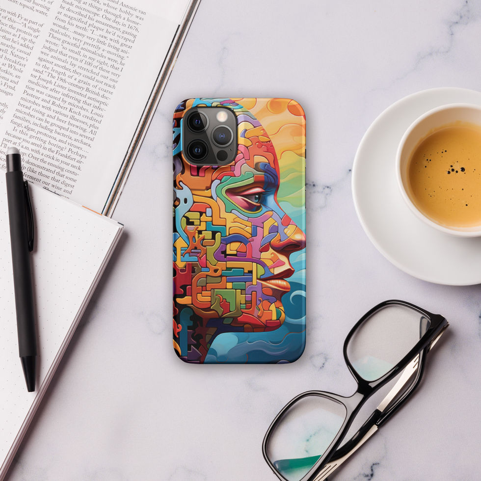 “Labyrinth of Thought” snap case for iPhone, portrait artwork detail, image 8
