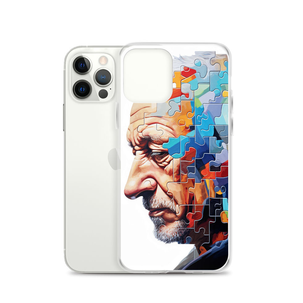 “Fading Pieces” clear case for iPhone, clear edge detail, image 13