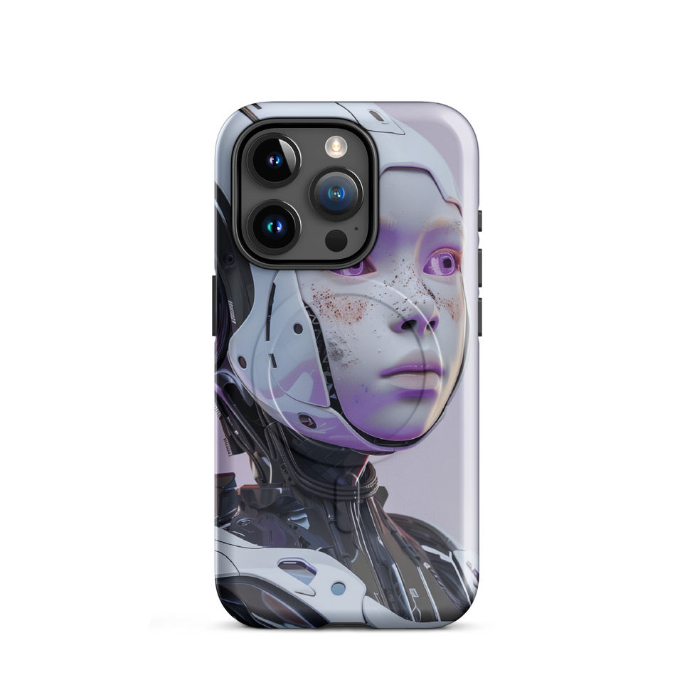 Silver android iPhone 16 protective phone cover