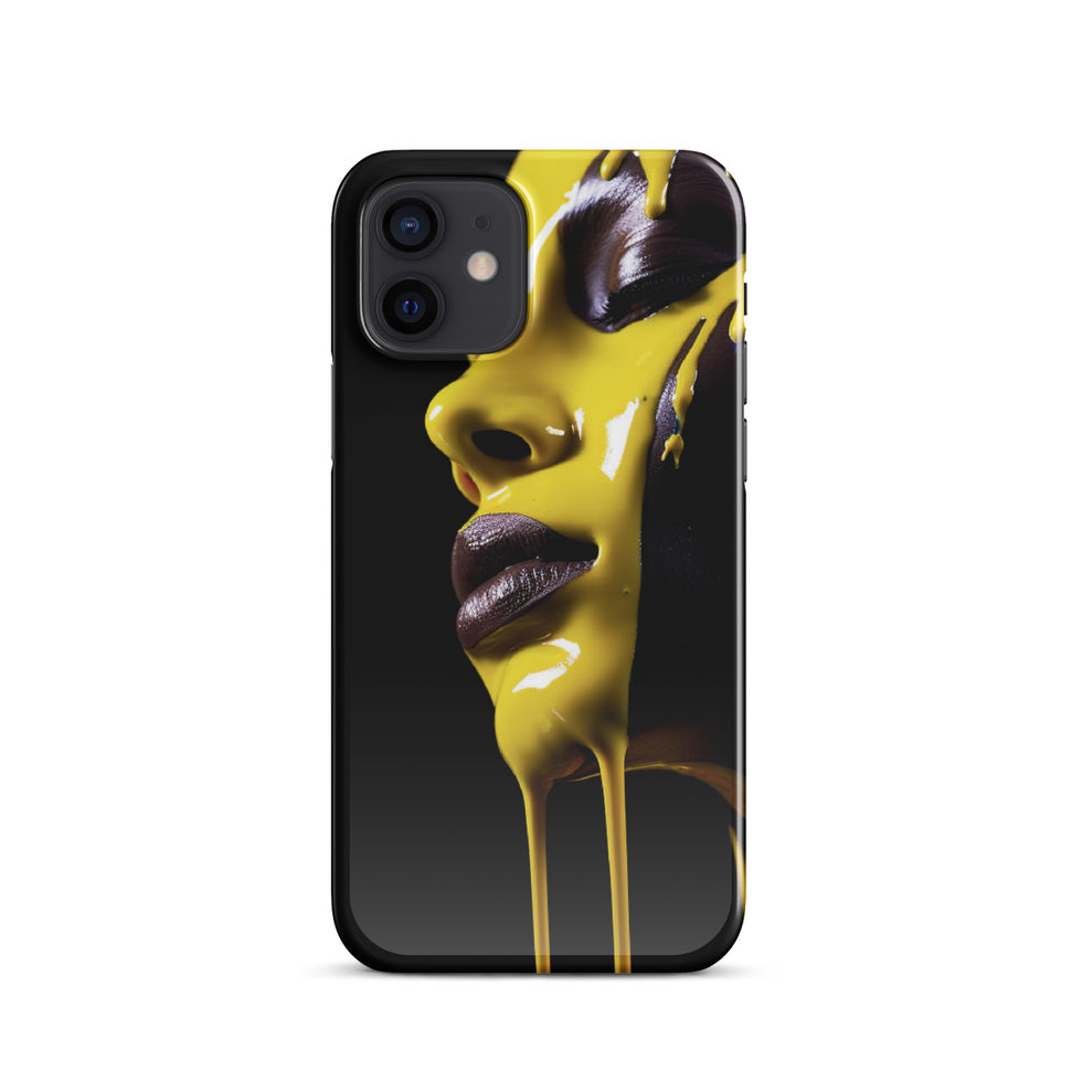Chromatic Flow slim snap iPhone case with sweeping colourful portrait art, slim edge detail, image 6