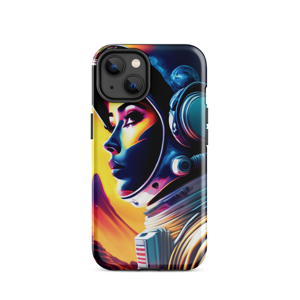 Cosmic Vision futuristic portrait on a tough iPhone case — gallery view 13