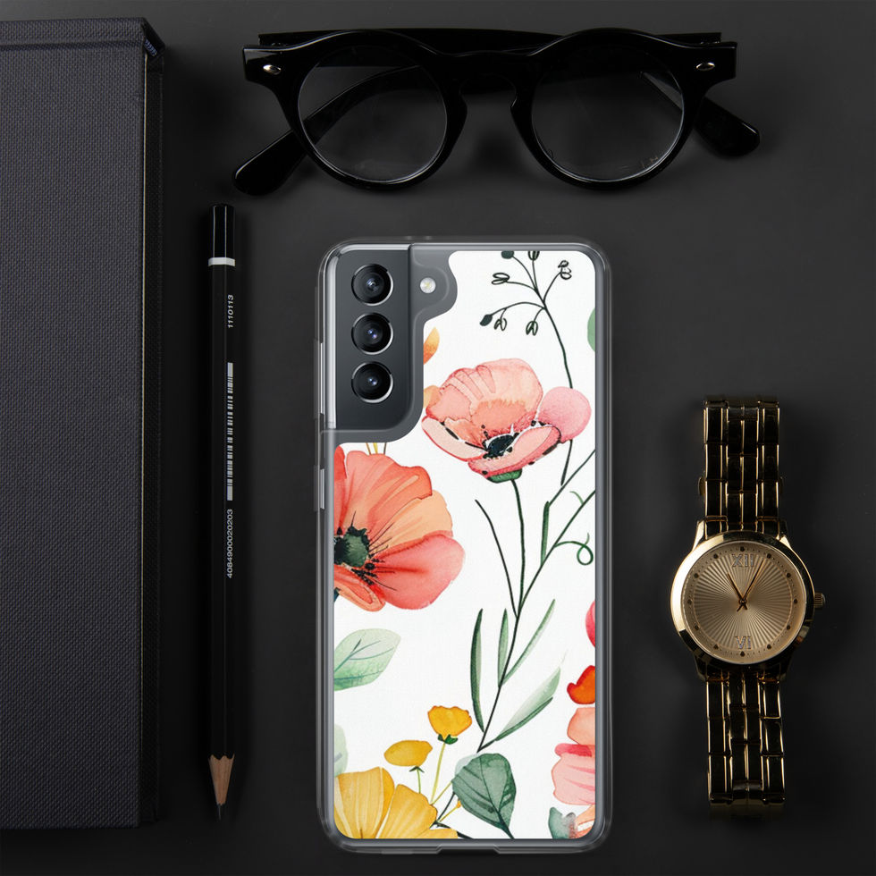 Petal Blush clear Samsung case, slim profile 14