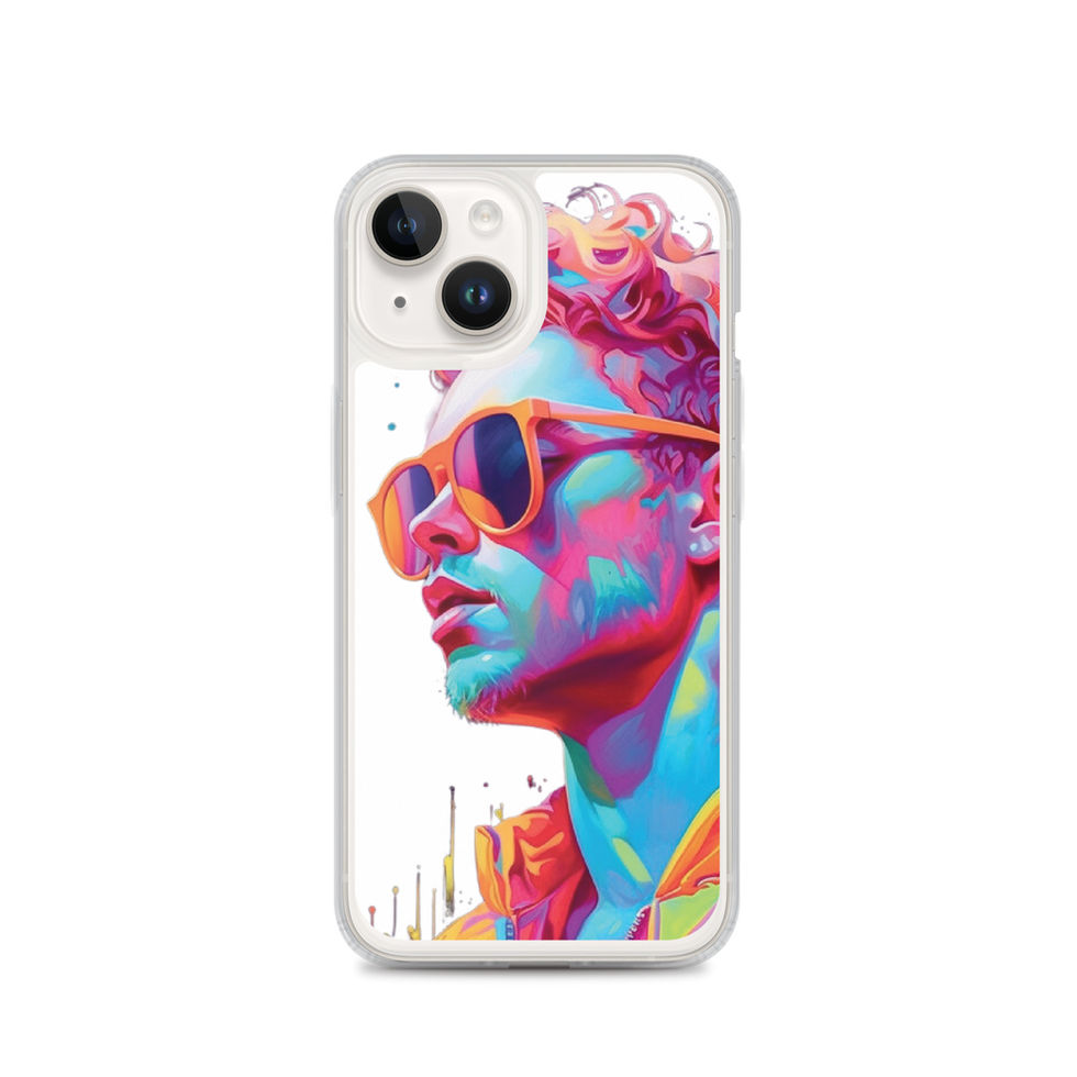 Neon Rebel portrait on a white-background clear iPhone case โ gallery view 01