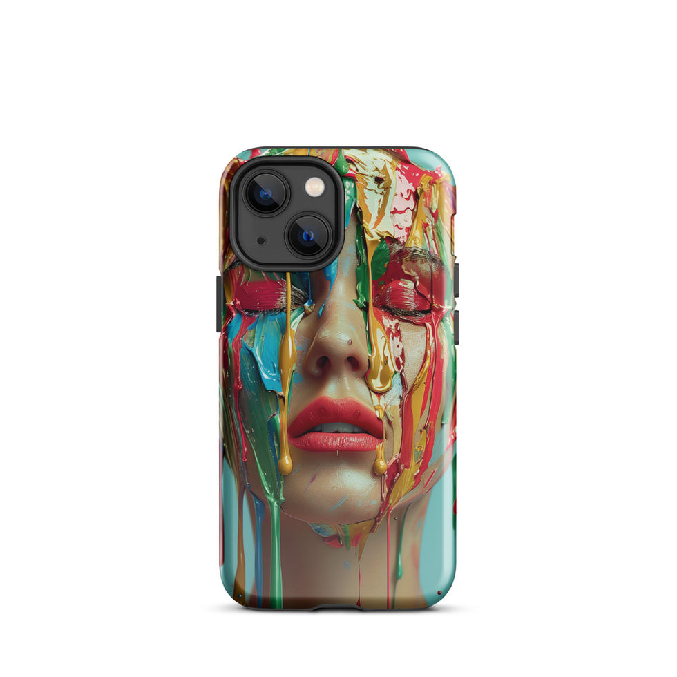 Vivid Metamorphosis tough case for iPhone with vivid transformational portrait artwork, upright display, preview 9