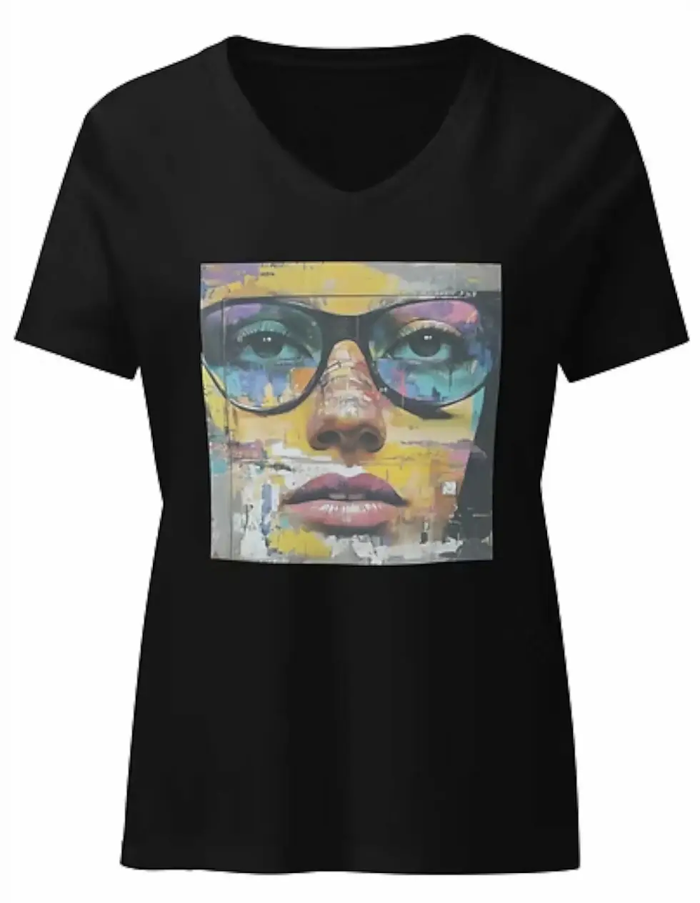 Urban Glasses – Women’s Relaxed V-Neck T-Shirt 👓🎨