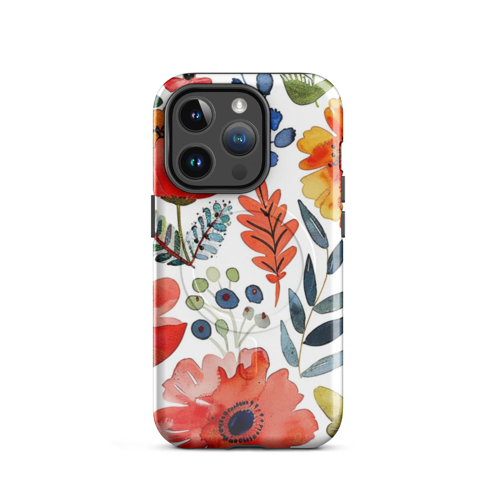Garden Scribbles MagSafe tough case for iPhone 14 Pro Max, floral sketch artwork, gallery view 4, image 4