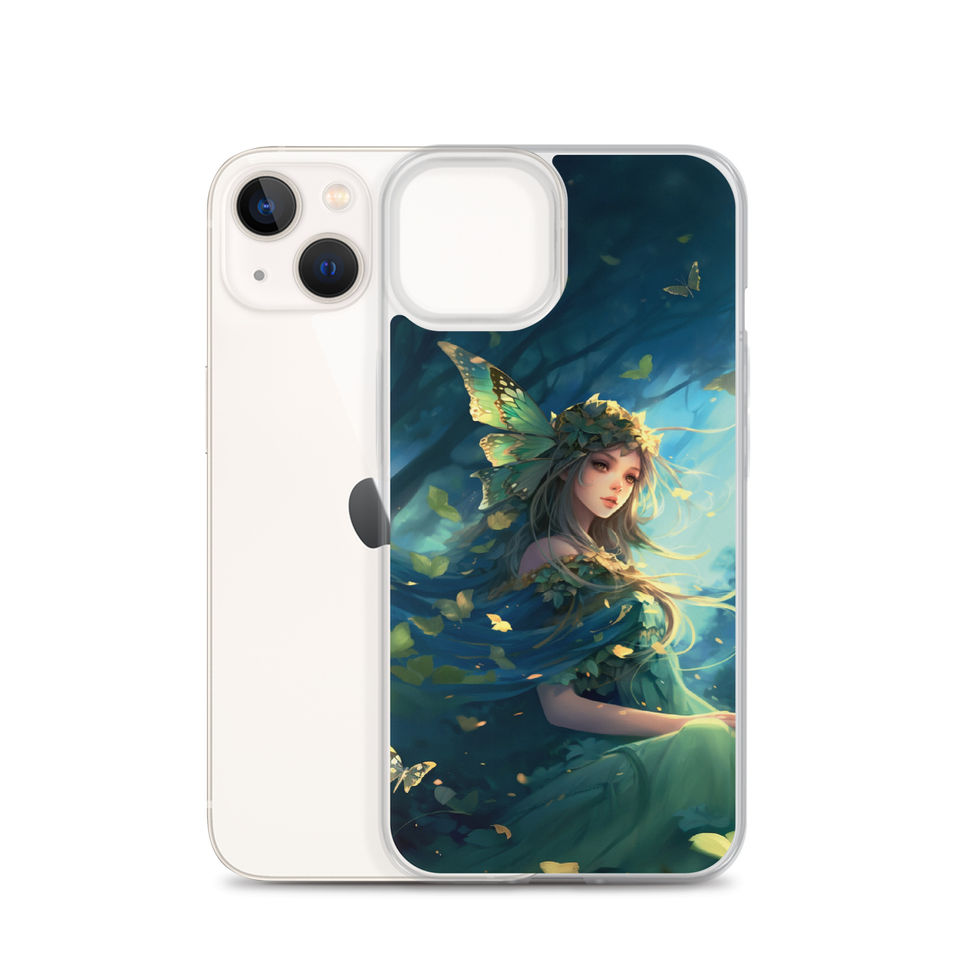 Forest Enchantress iPhone clear case with soft light near the horizon