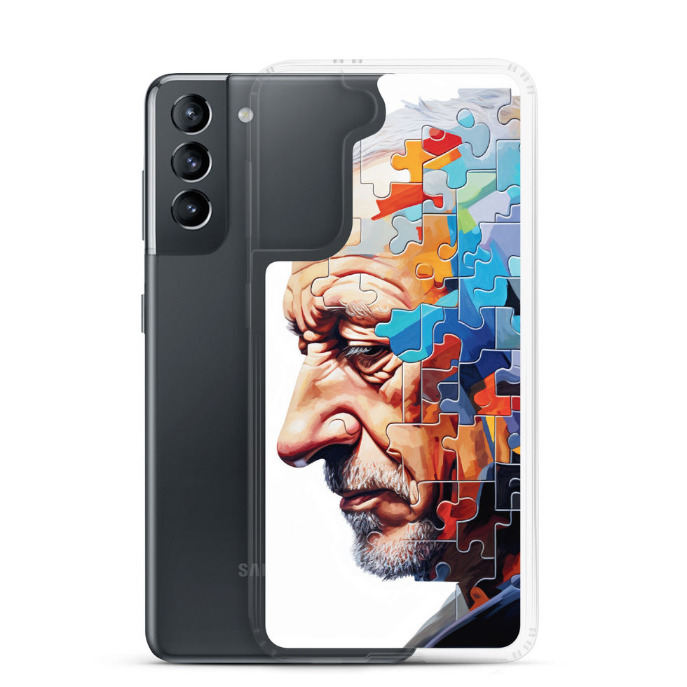 “Fading Pieces” clear case for Samsung, raised camera lip detail, image 11