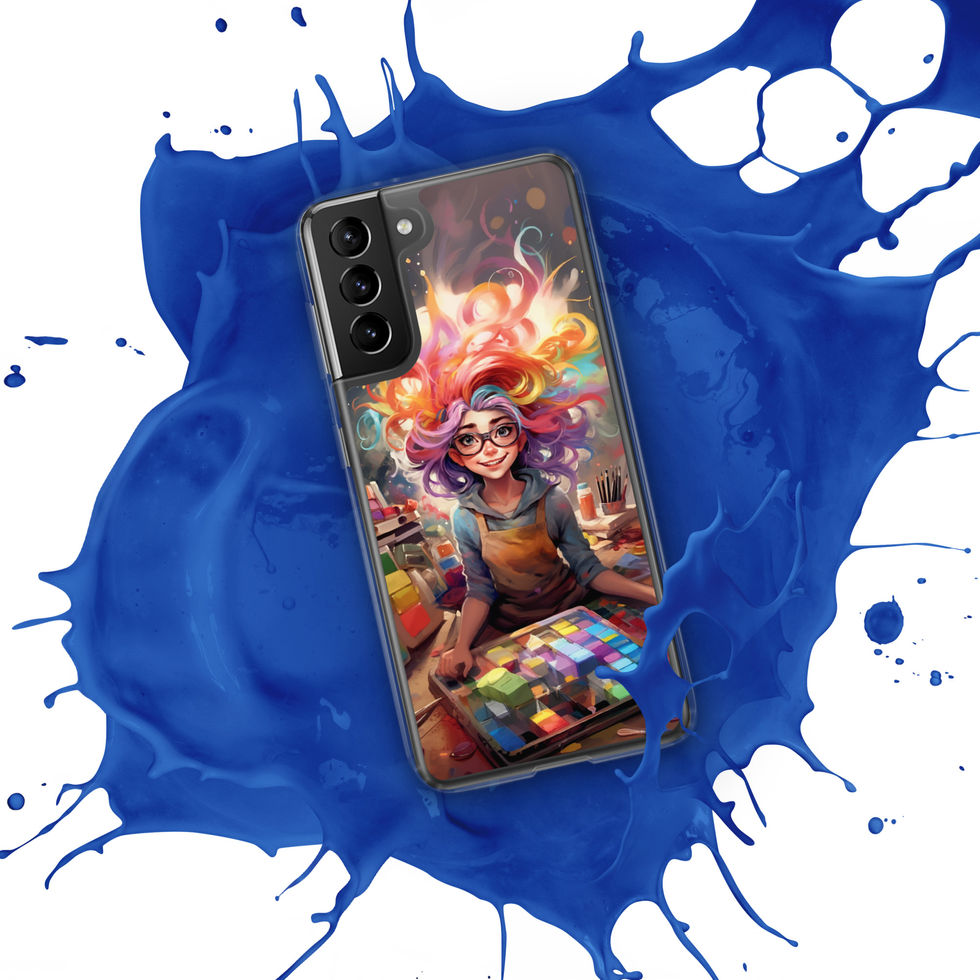Creative Sparks expressive art portrait on clear Samsung case — gallery view 12