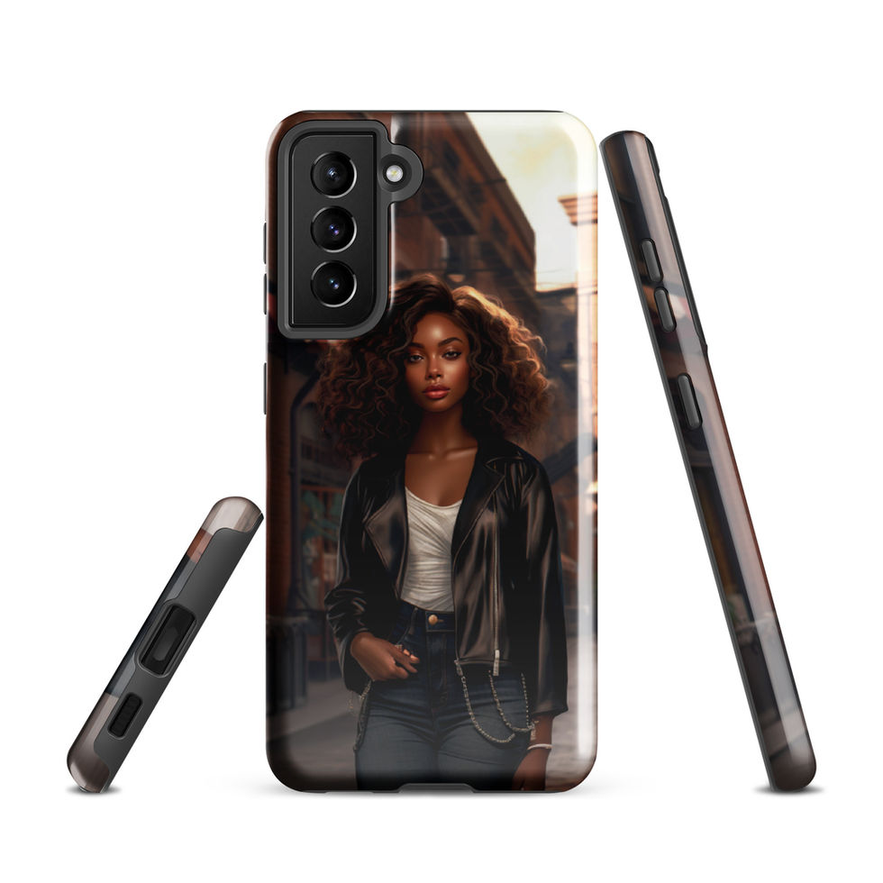 Elegant city background gives the fitted cover depth and modern character
