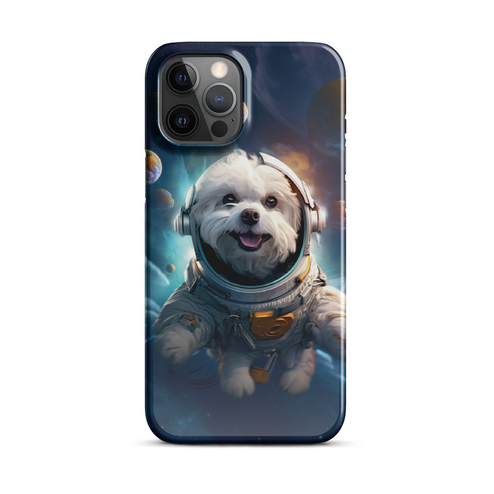 Galactic Voyager cosmic dog iPhone snap case — full product preview 08